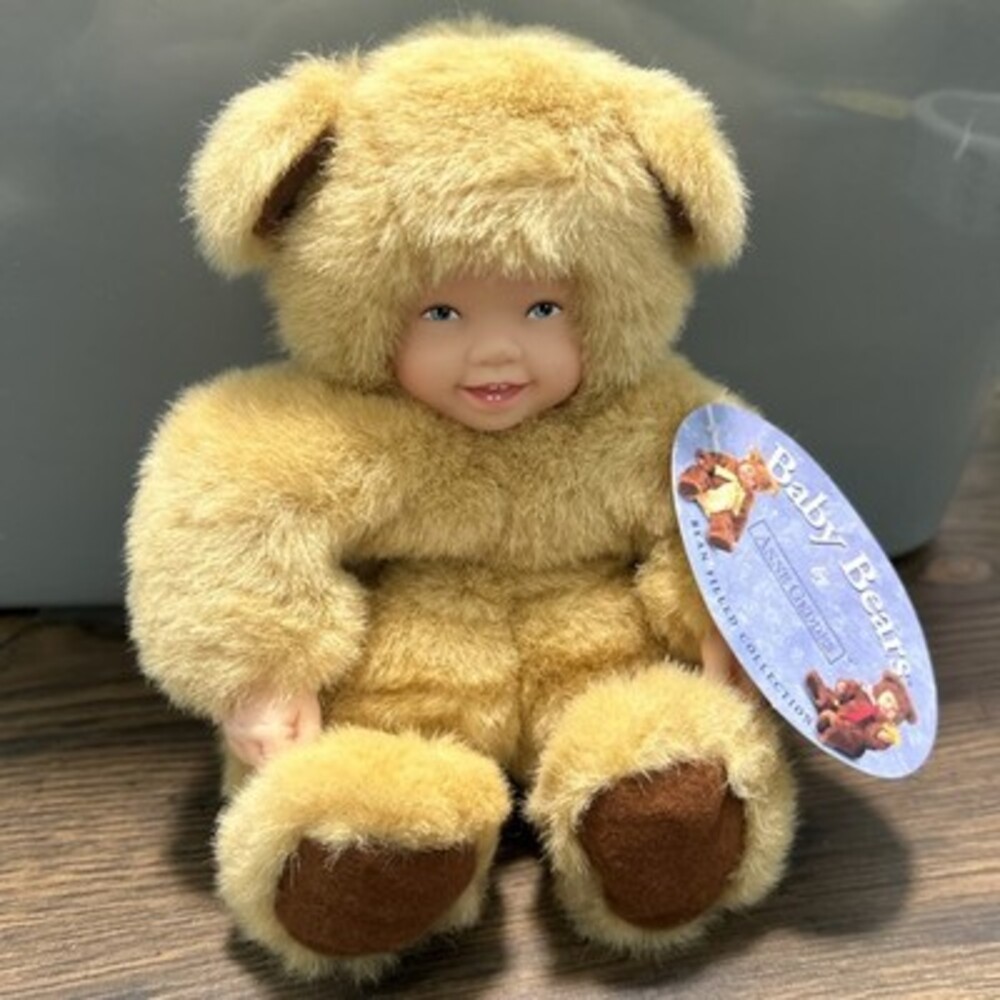 NWT Anne Geddes Baby Bear  - Vintage 1997/1998 Baby Face Bear  Stuffed Animal